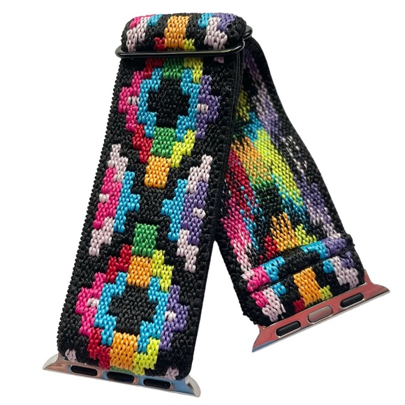 NEW Aztec Colorful Elastic Loop Band Apple Watch 38/40/41 - Picture 7 of 9